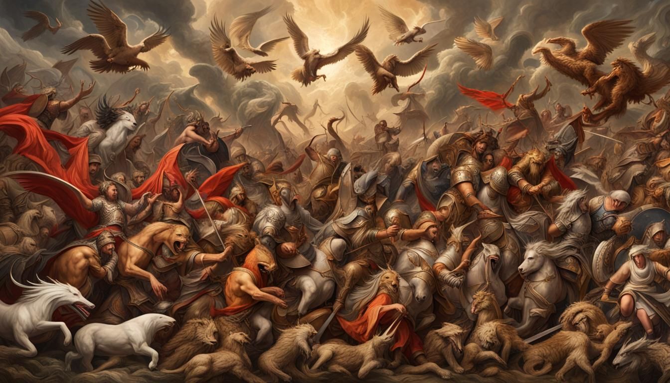 The Battle of Armageddon - AI Generated Artwork - NightCafe Creator