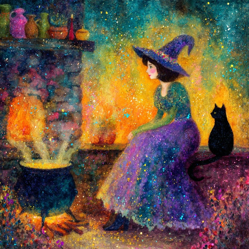 Witch in Her Cottage