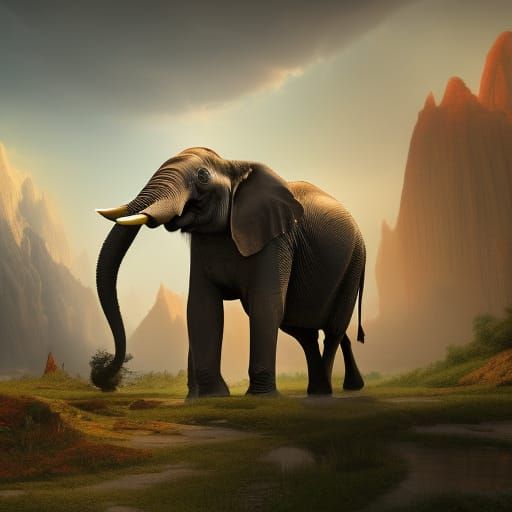 Elephant - AI Generated Artwork - NightCafe Creator