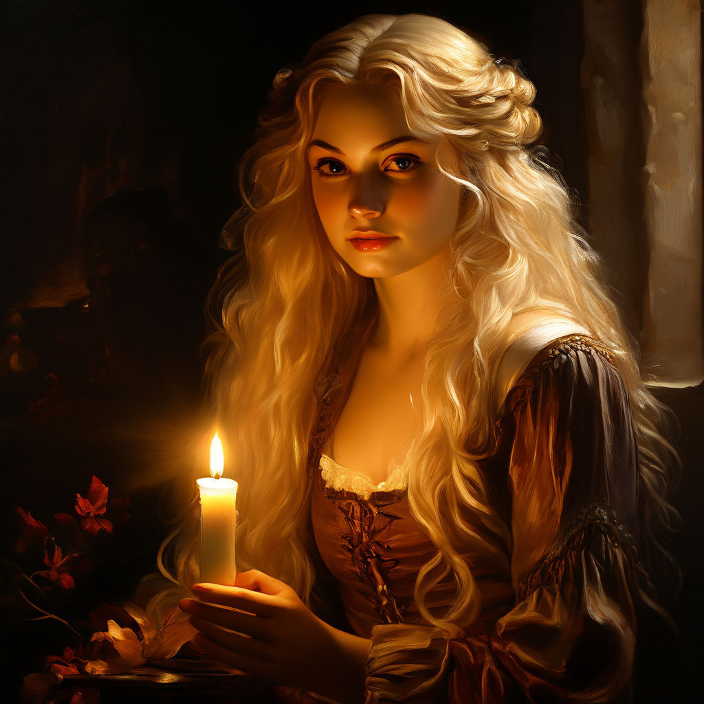 Beauty under candlelight