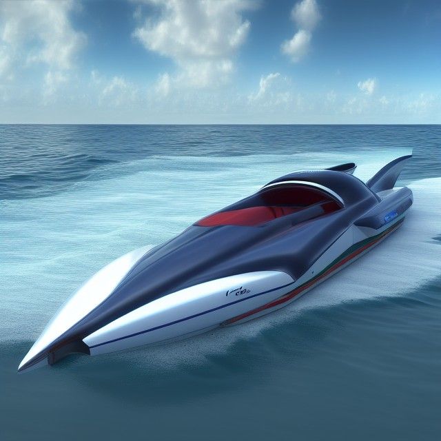 "Futuristic prototype v8 jetboat" detailed digital painting ...