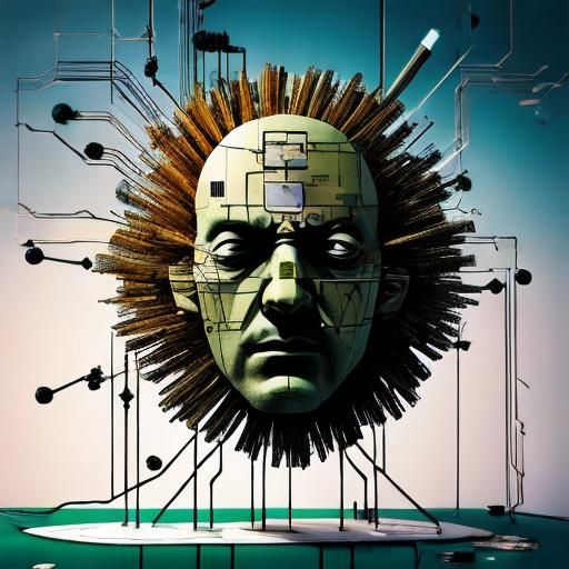 lattice texture, stick figure, electronic circuit, illustration double exposure <lora:Abstract world:1.0> abstract, face 3D model render low...