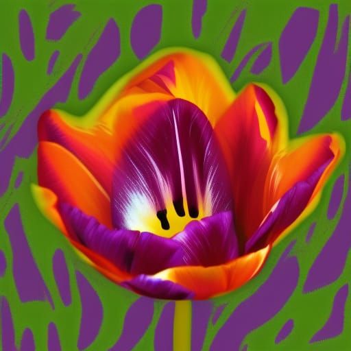 Glitch Tulip Flower