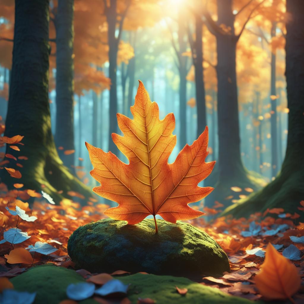 Autumn and Spring Meet in Mystical Forest