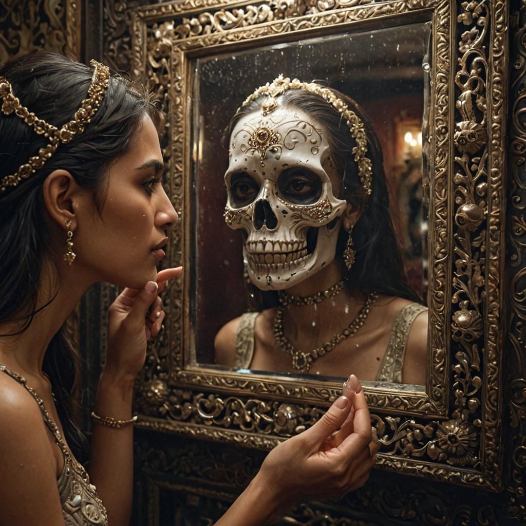 Deaths Reflection  by @Booth31AIart