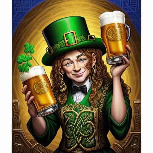 Leprechauns, Gold, and Celtic Knots in Visionary Art