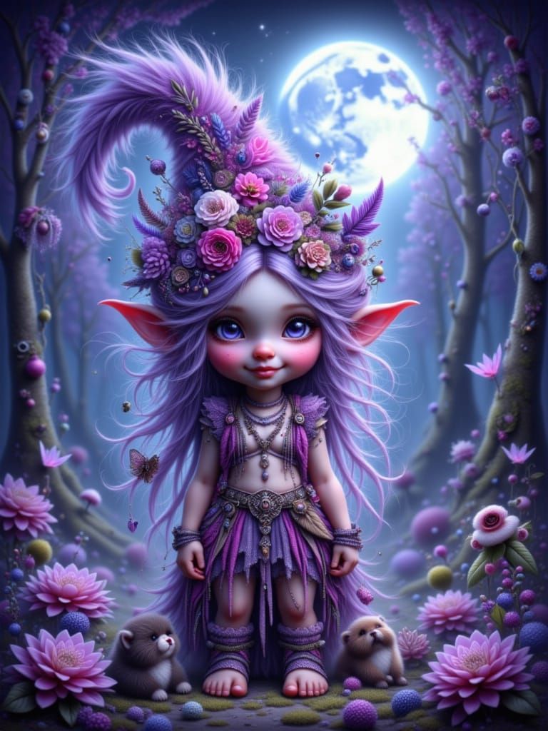 A digital painting in ultra HD detail, reminiscent of the intricate and fantastical styles seen in late nineteenth and early twentieth-centu...