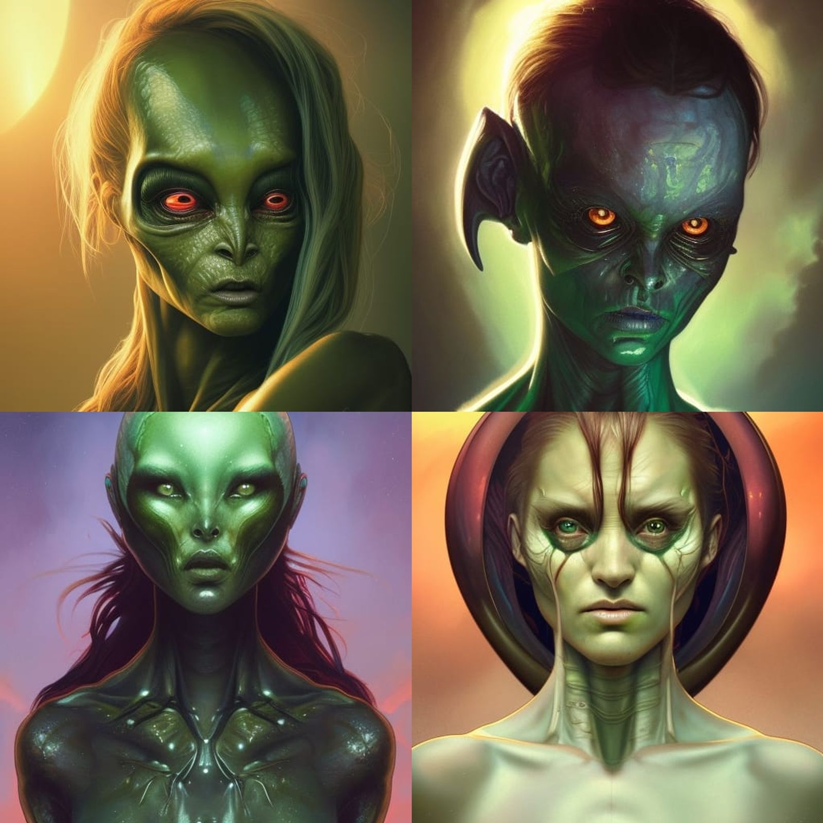 female alien green