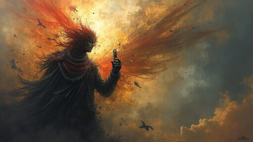 Death of Truth: A Dark Fantasy Digital Painting