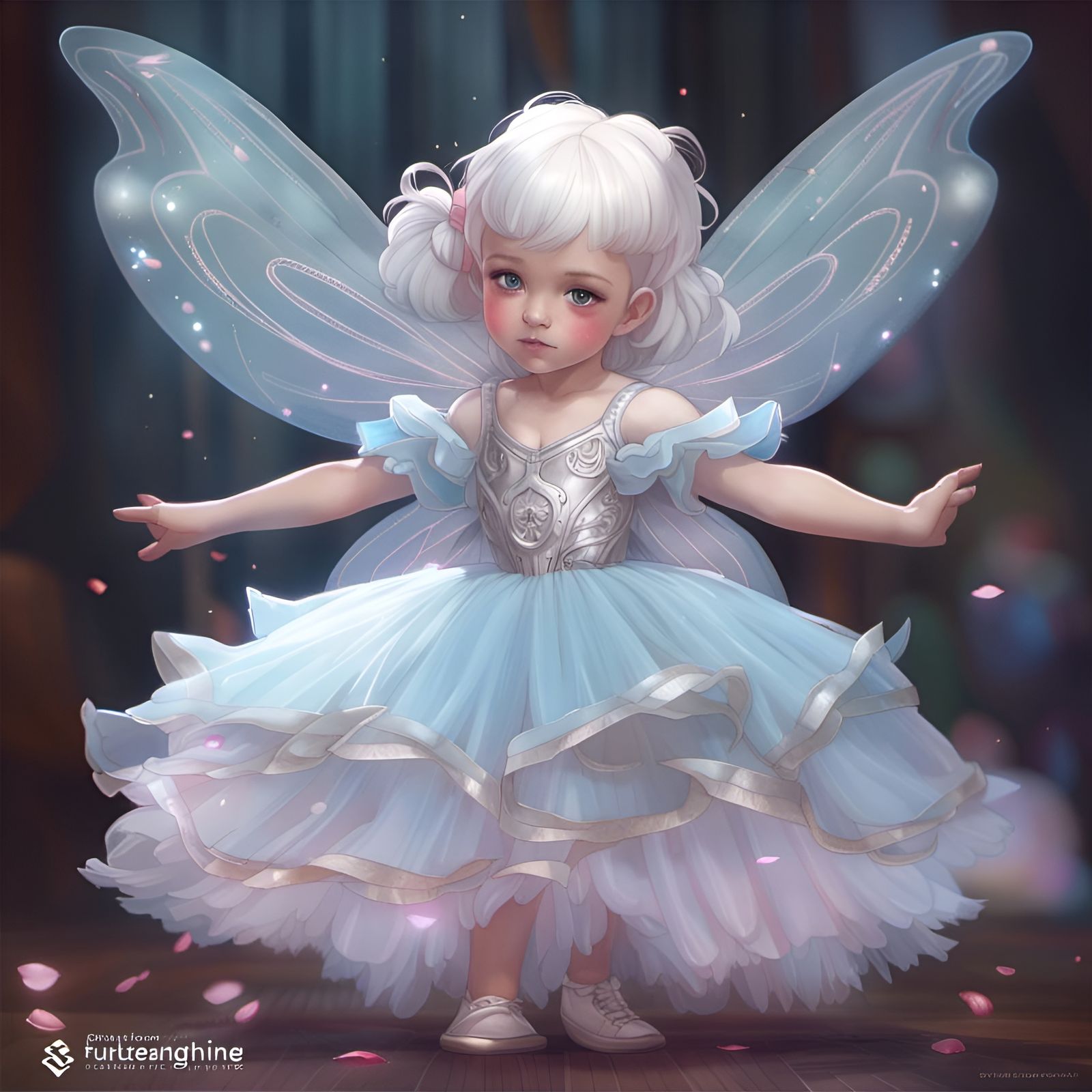 Cute Young Mademoiselle in Tutu Dress