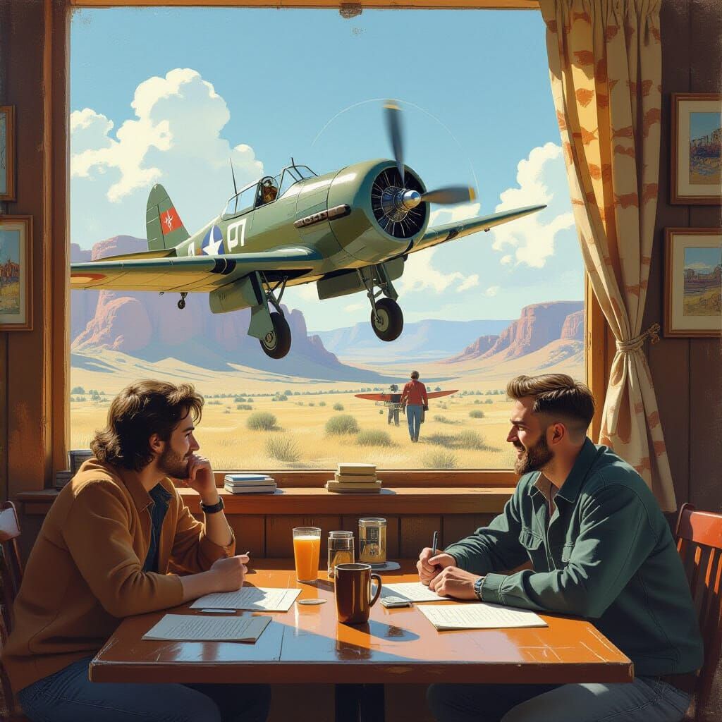 Translucent Blue Moon Cityscape in Fantasy Style