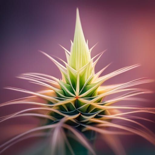 A cactus, prickly spikes, macro lens, 50mm prime lens, EOS-1...