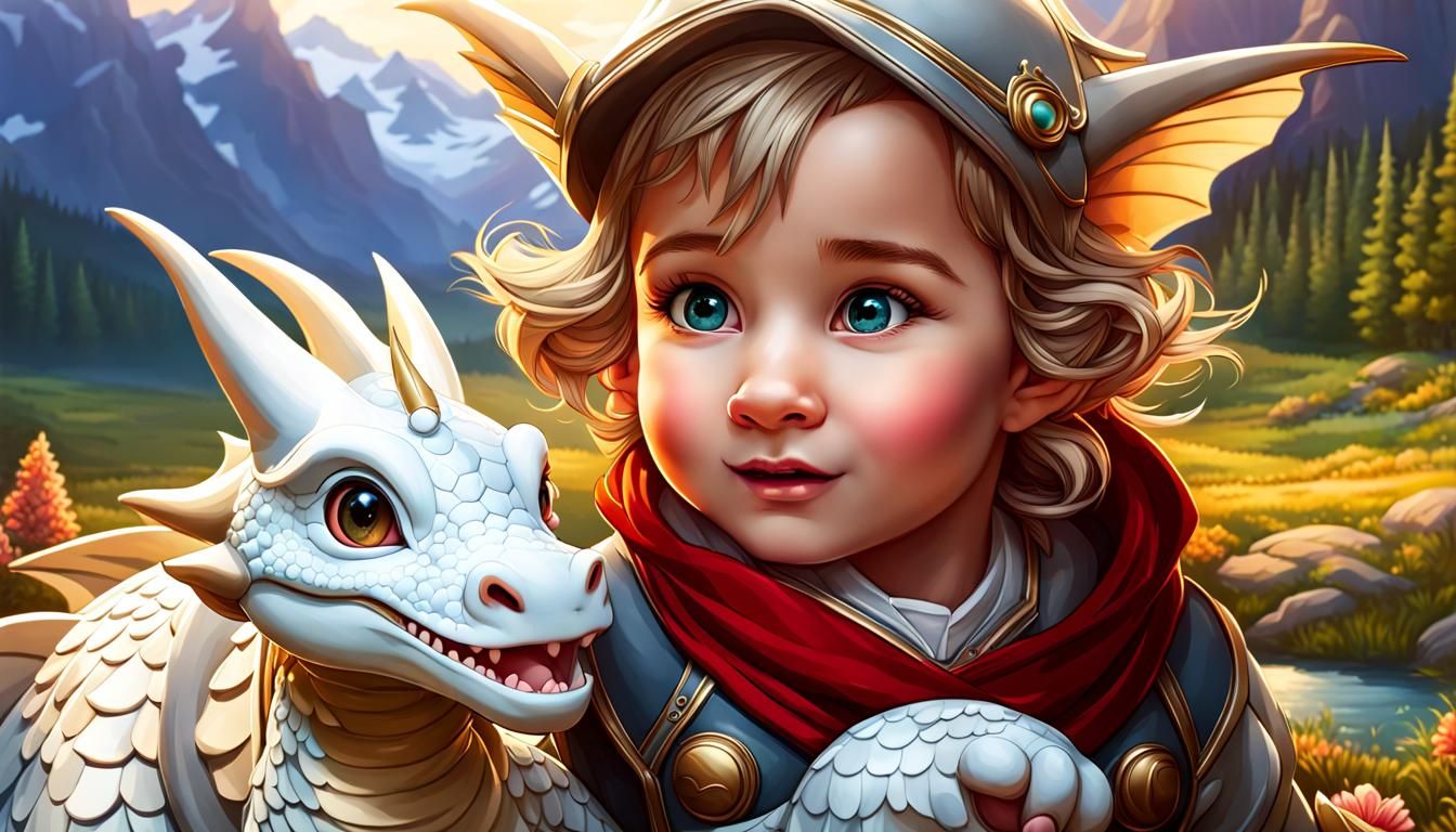 Happy Day With My Pet Dragon  by @Barrykiel