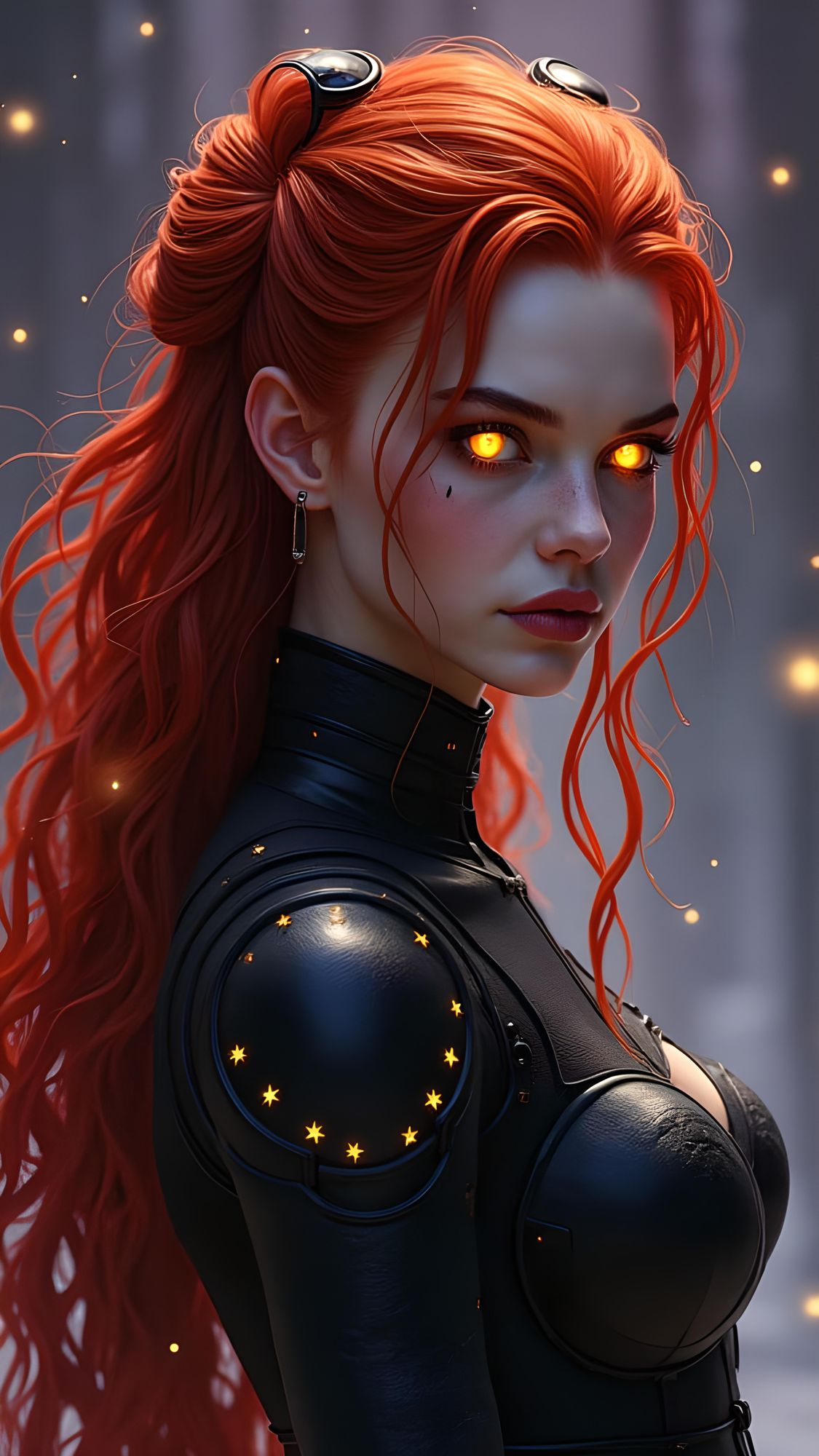 A vision of beauty and strength, this woman from the Riddick universe is a sight to behold. Her red hair cascades down her back, and her pie...