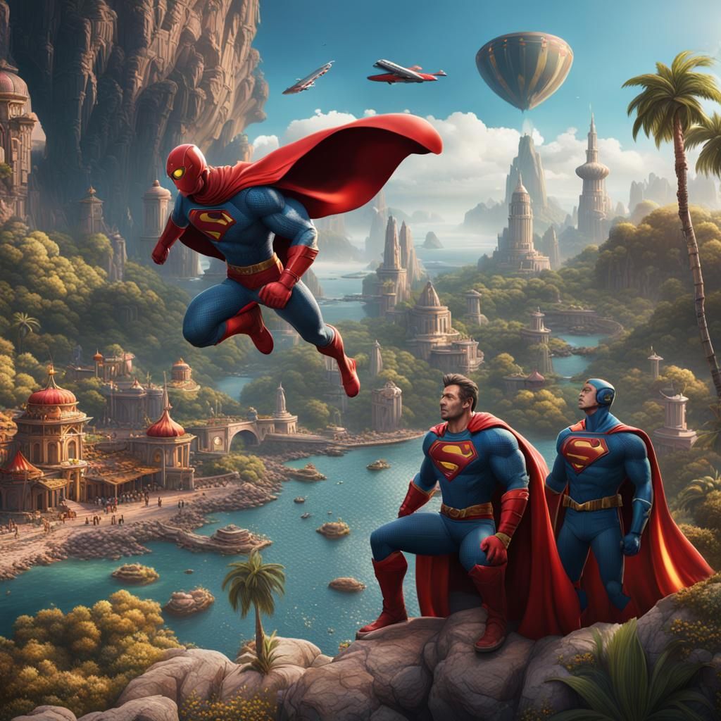 Superheroes on Vacation