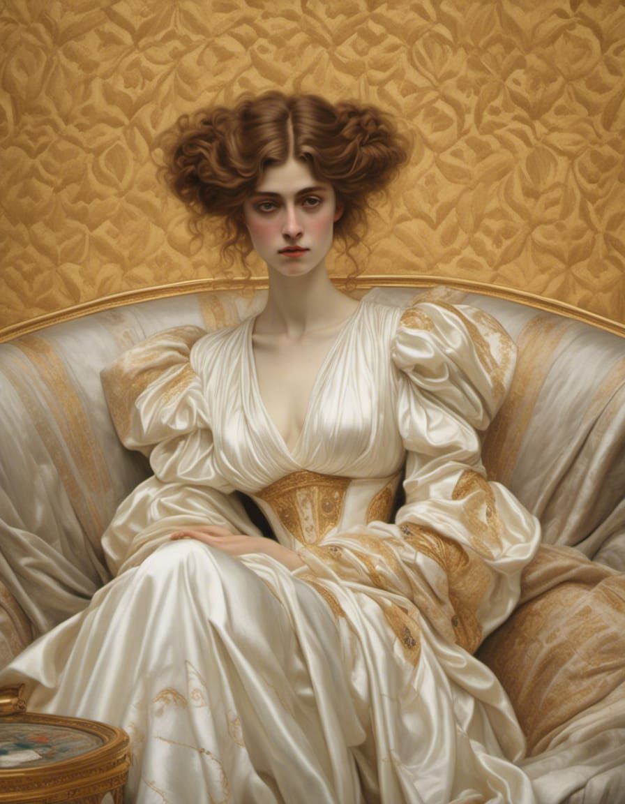 Woman on Throne in Hellenistic Style