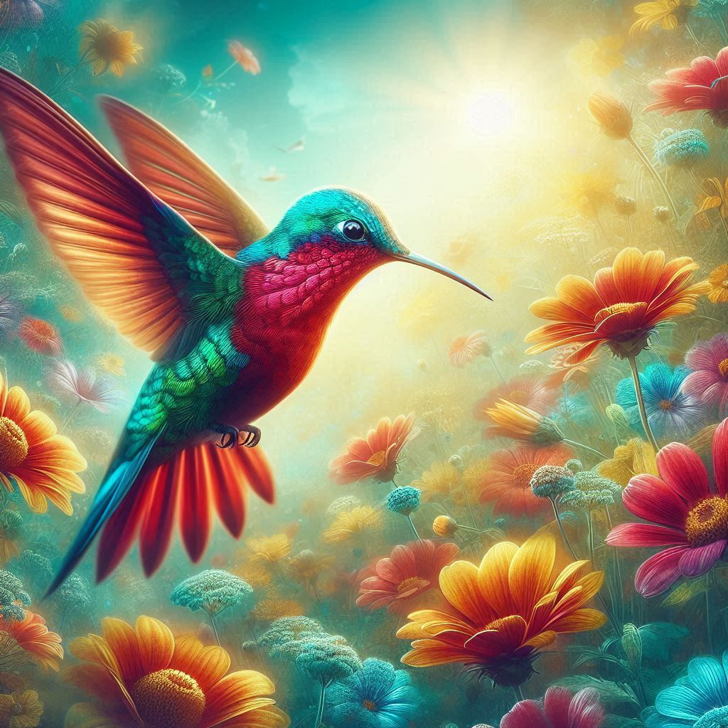 A beautiful hummingbird