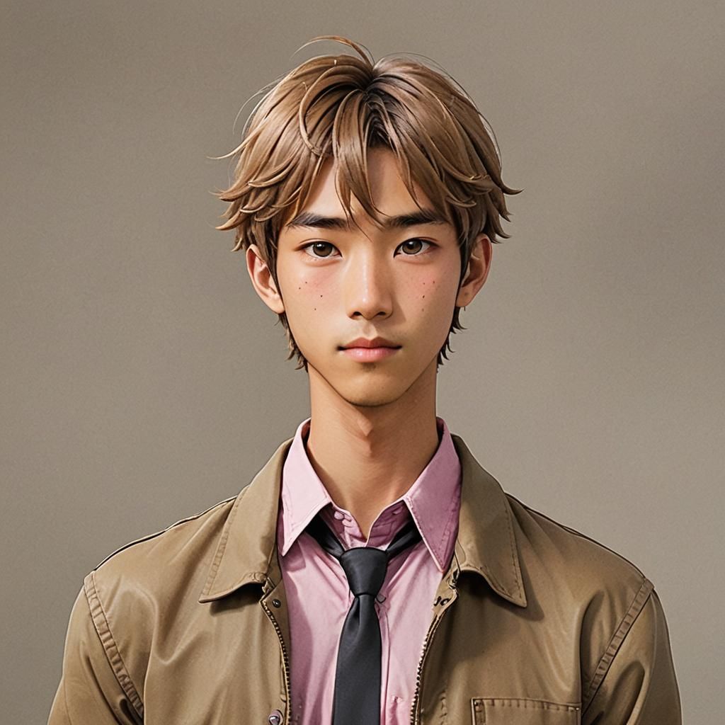 Konatsu, a 19 year old, has hot pink irises, with sharp but ...