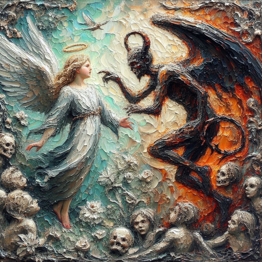Angel and demon   by @Nathalie 
