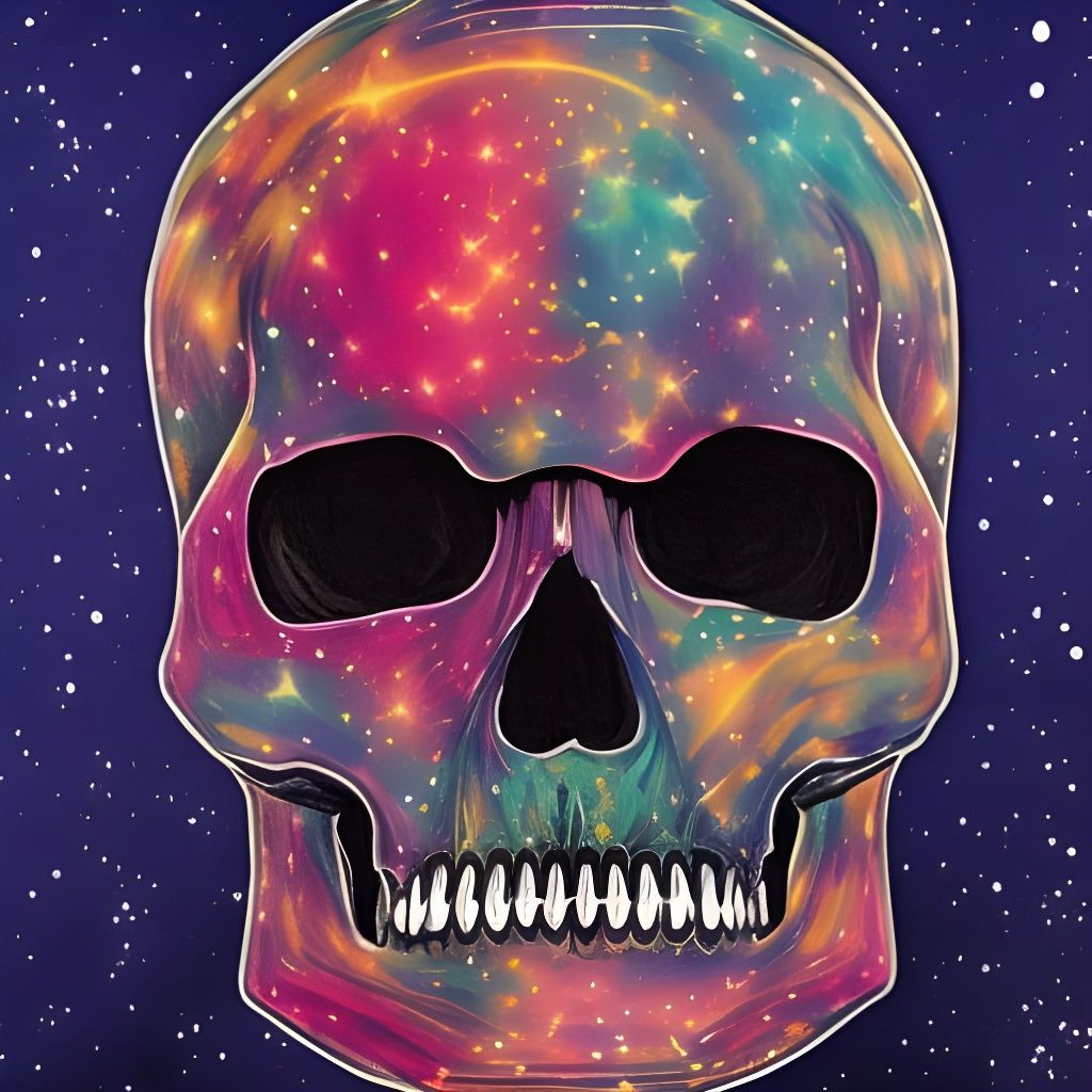 Beautiful cosmic skull