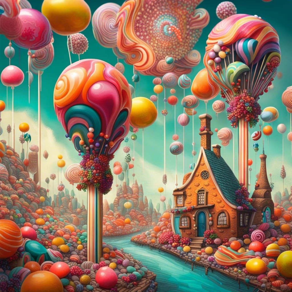 candy paradise AI Generated Artwork NightCafe Creator