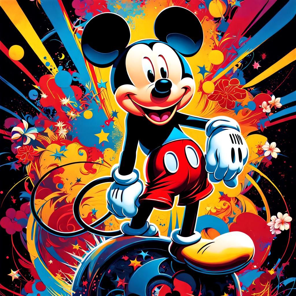 Popart mickey mouse - AI Generated Artwork - NightCafe Creator