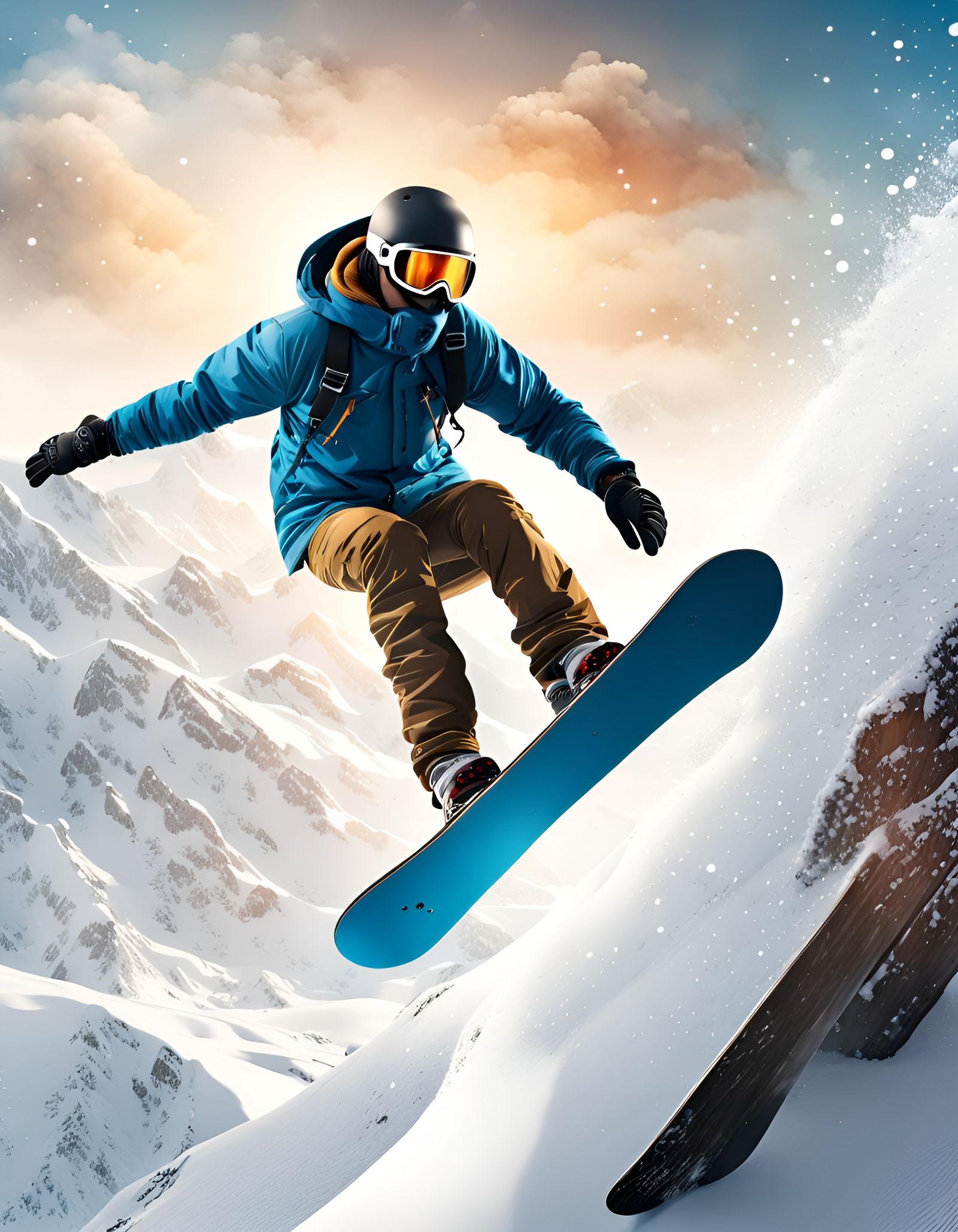 snowboarding - AI Generated Artwork - NightCafe Creator