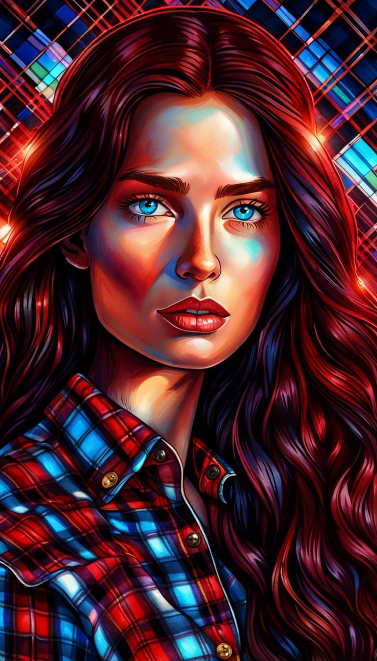 Girl Next Door: Plaid Pattern Shirt