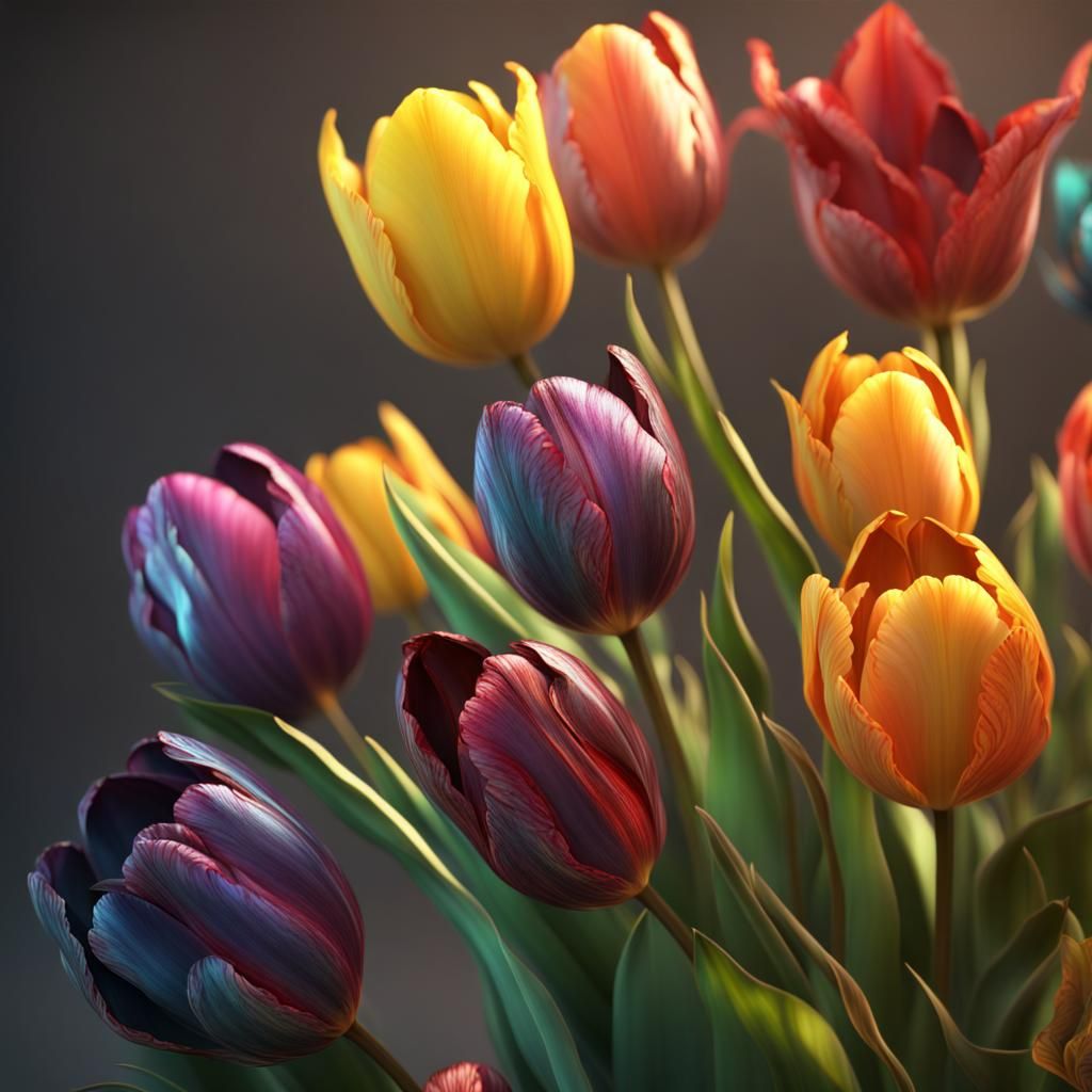 Tulips - AI Generated Artwork - NightCafe Creator