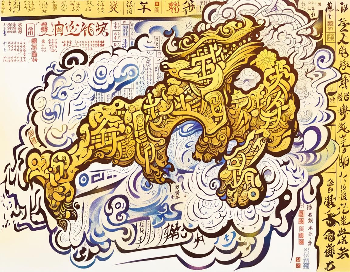 Written text in Kanji, latin alphabet, space cipher and more...