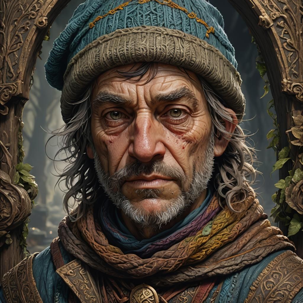 Grizzled Halfling Healer - AI Generated Artwork - NightCafe Creator