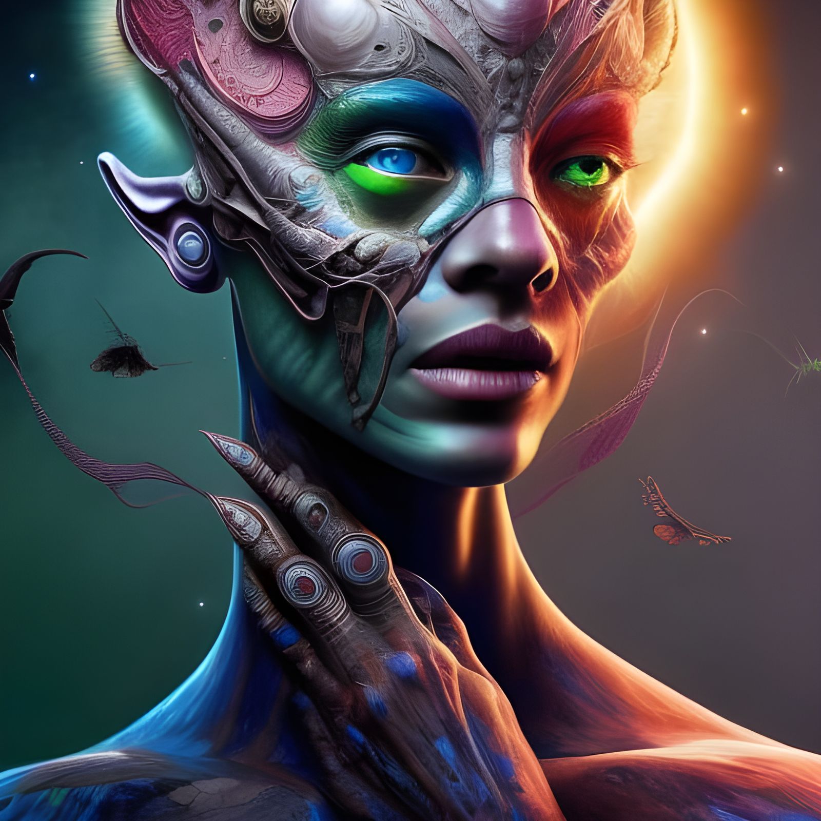 Alien Portrait - AI Generated Artwork - NightCafe Creator