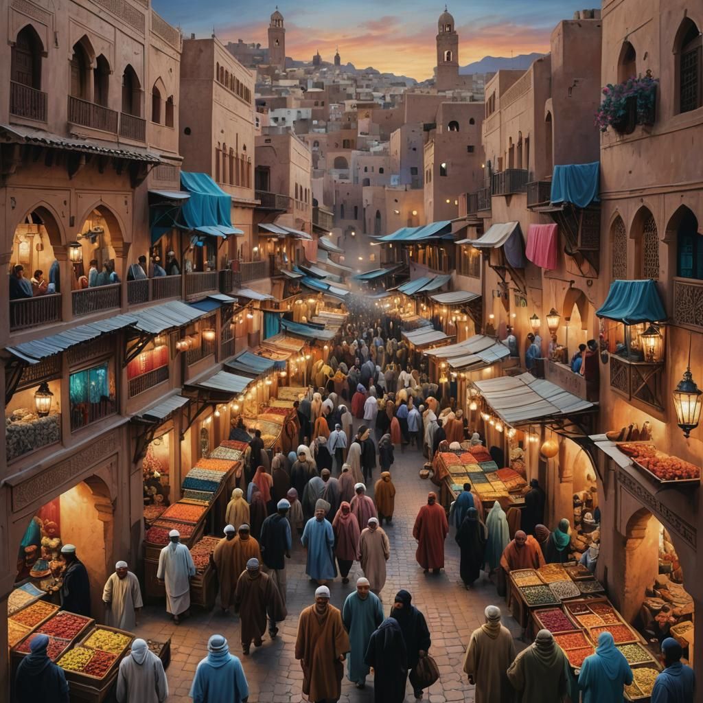 bustling souk