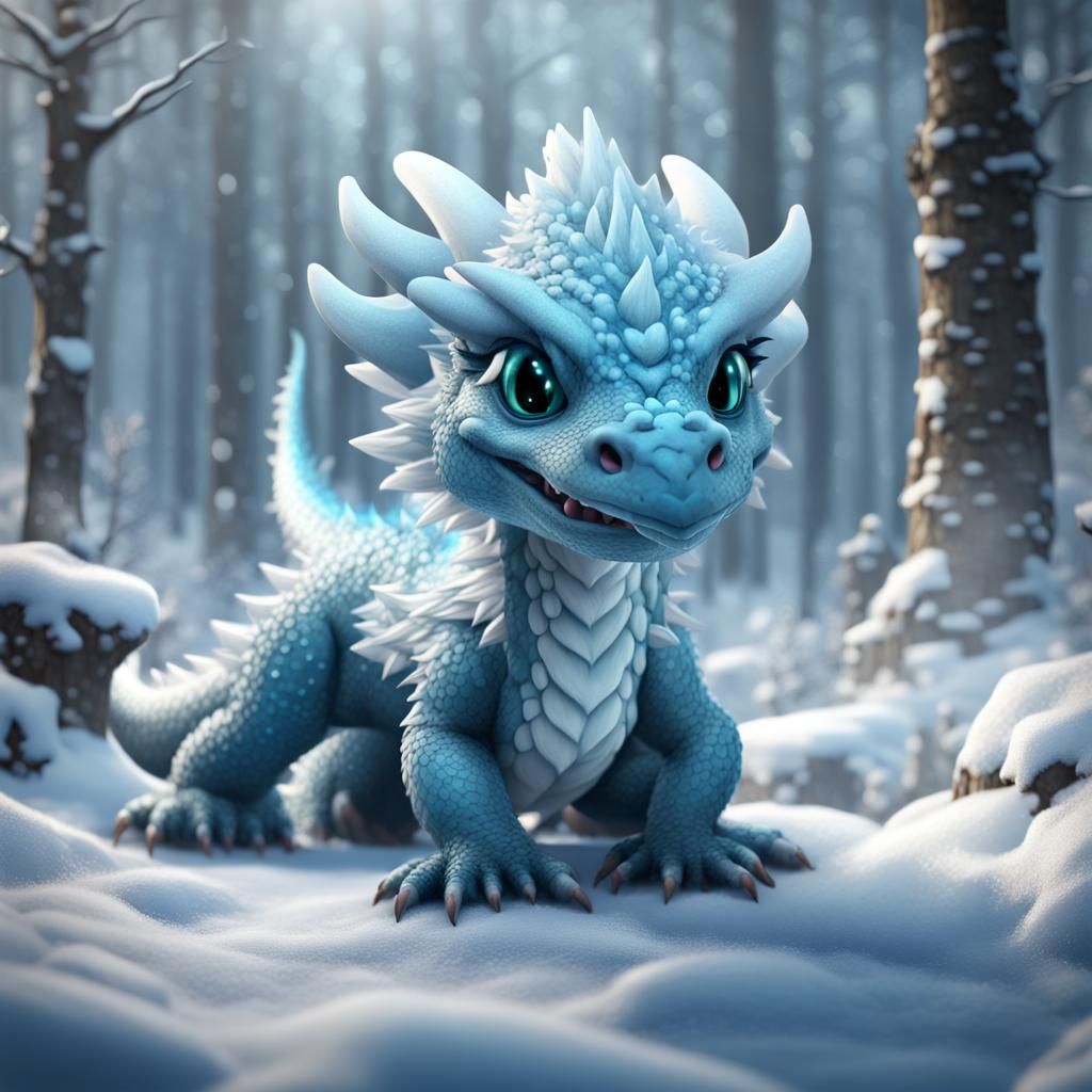 baby ice dragonnn - AI Generated Artwork - NightCafe Creator