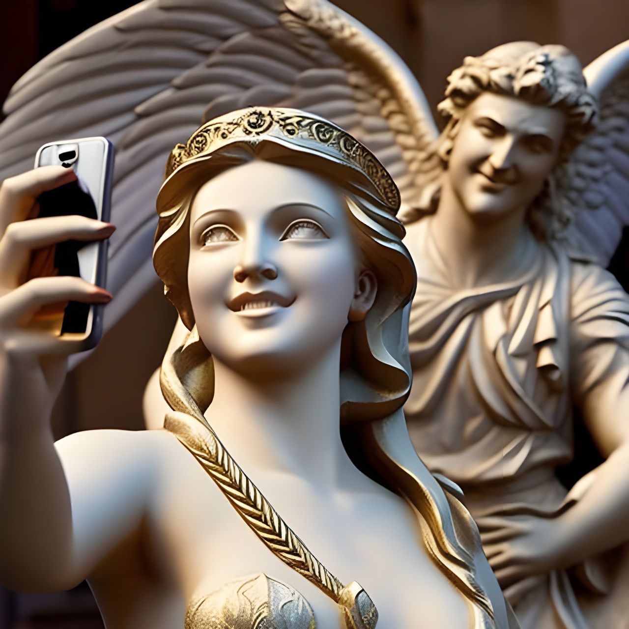 Statues selfie