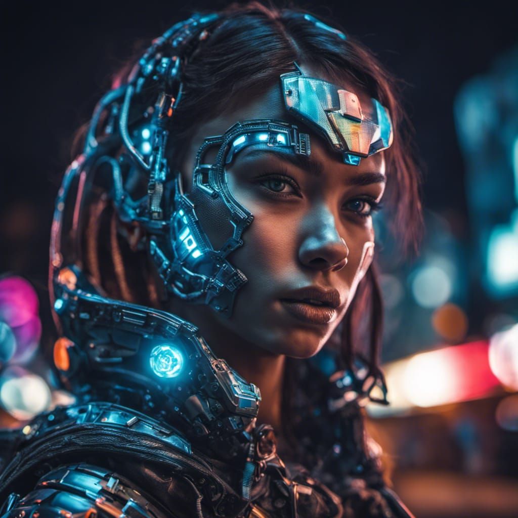 Neon cyborg