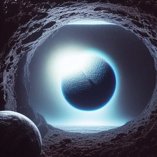 planet inside a drop of water