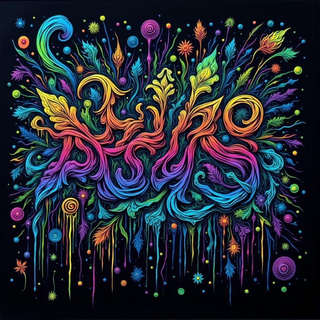 Glow in the dark graffiti