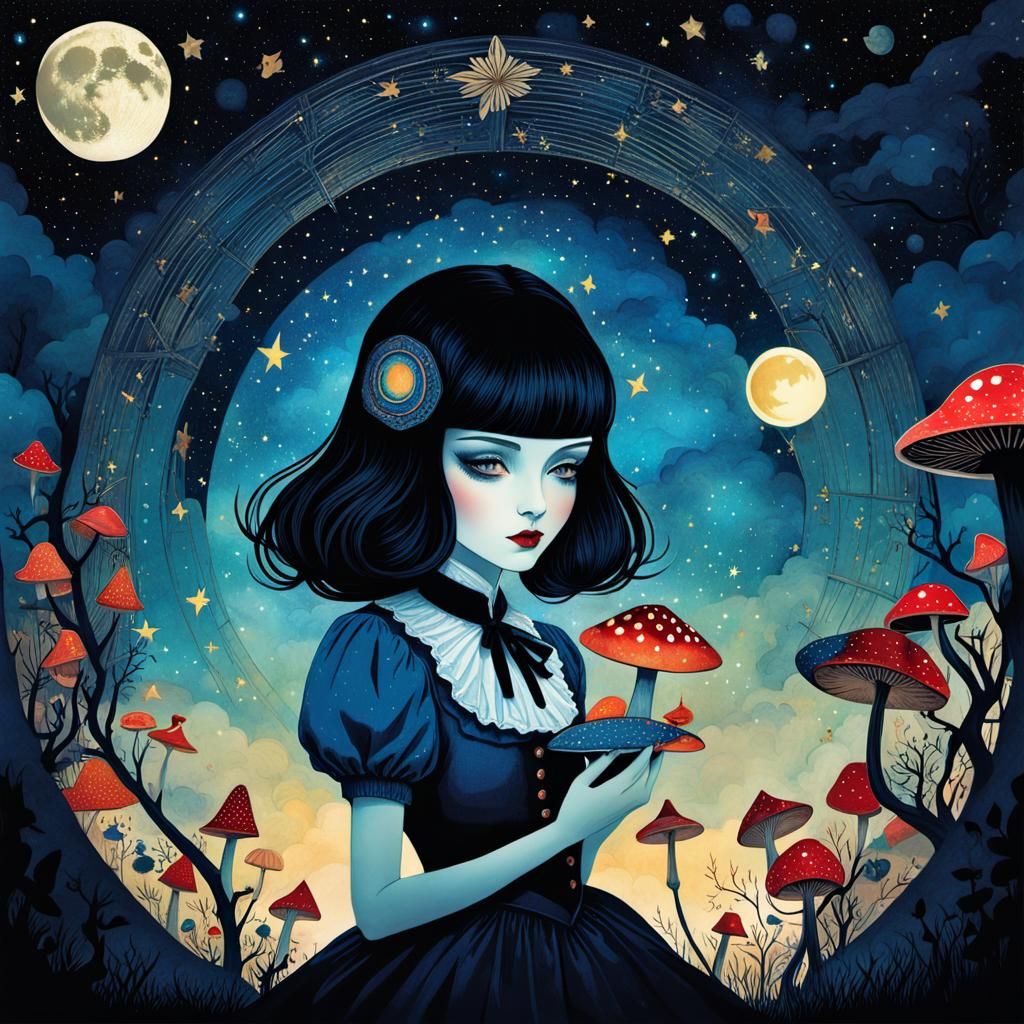 Alice with Magic Mushroom