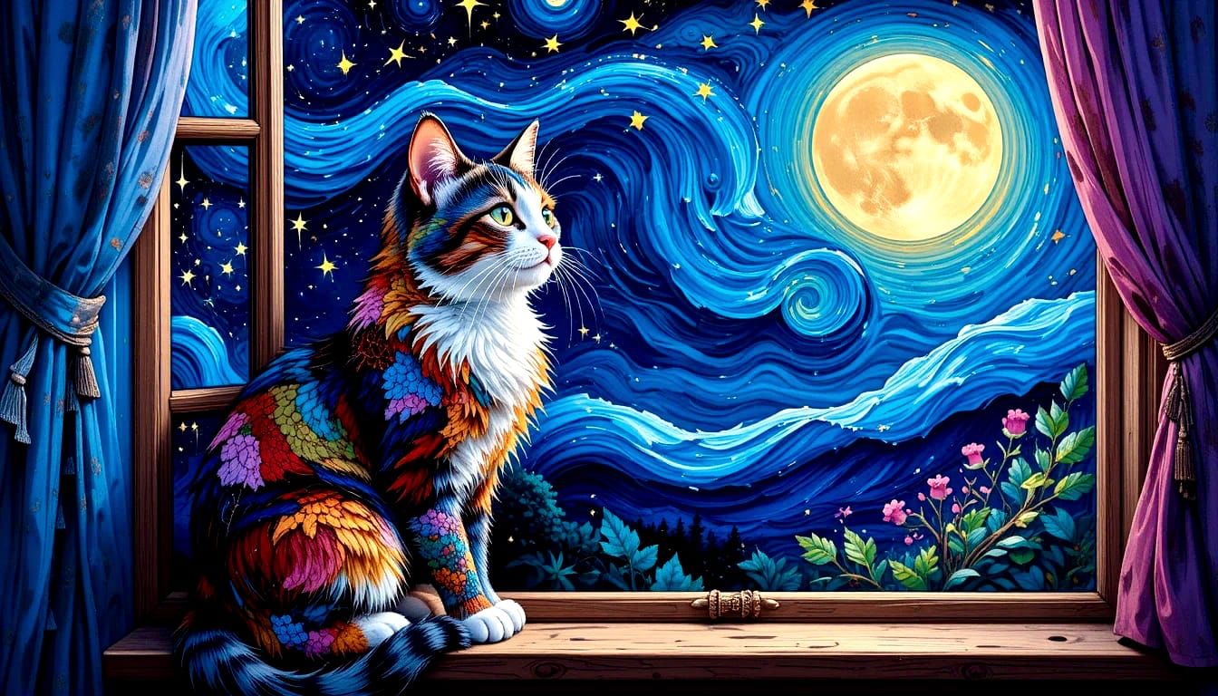 Colorful cat