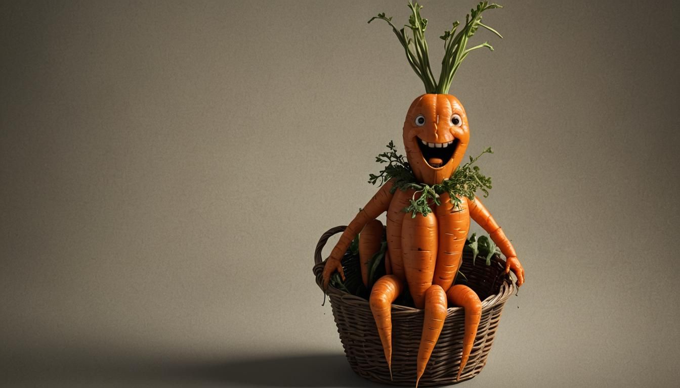 Carrot  in a basket