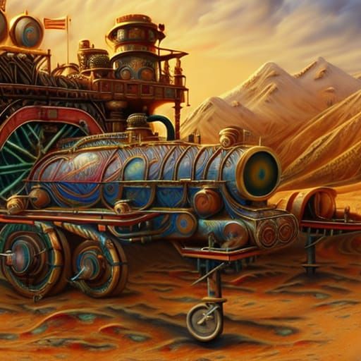 In 1923 Kandahar the DNA spiral unwinds in the sand at a piz...