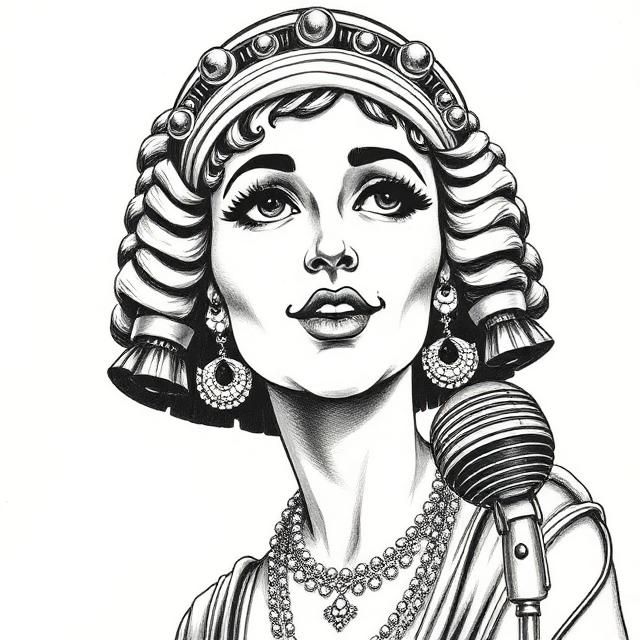 CLEOPATRA AS A 1920S SPEAKEASY LOUNGE SINGER.