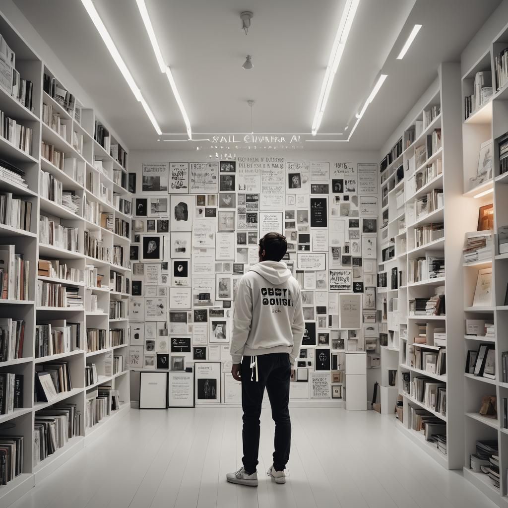 White room filled with motivational items.