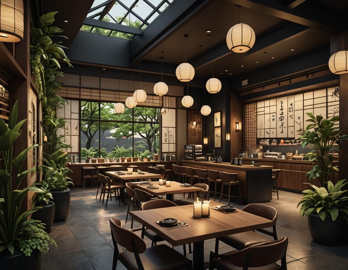 warm clean corporate minimalist japanese Starbucks coffee ca...