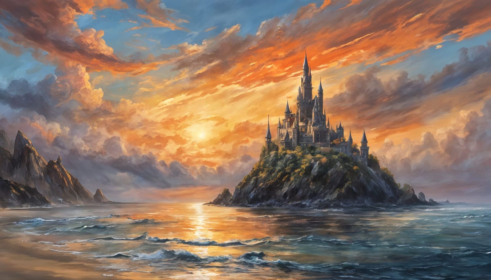 Summer castle sunset  by @BM