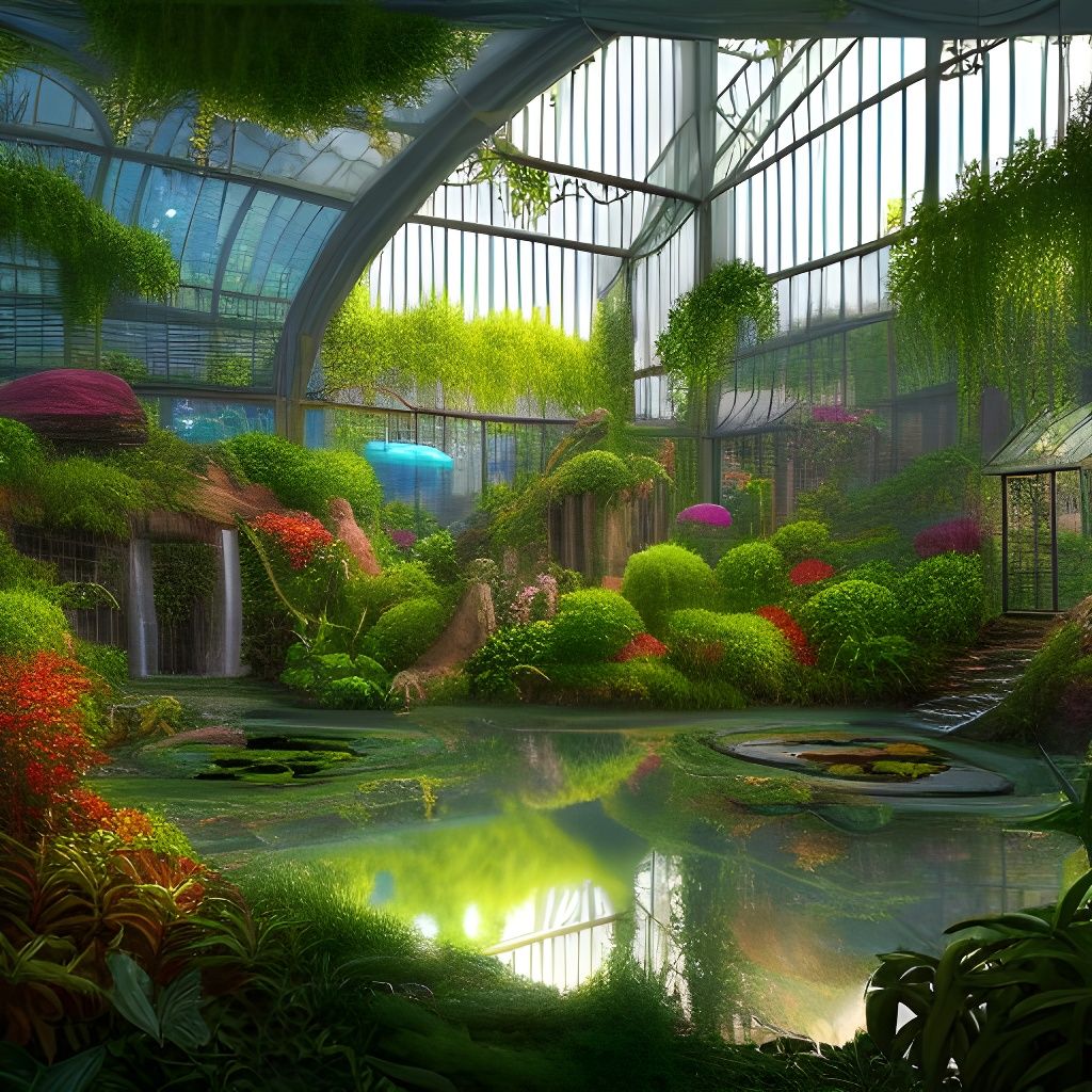 A flooded orangery undefined