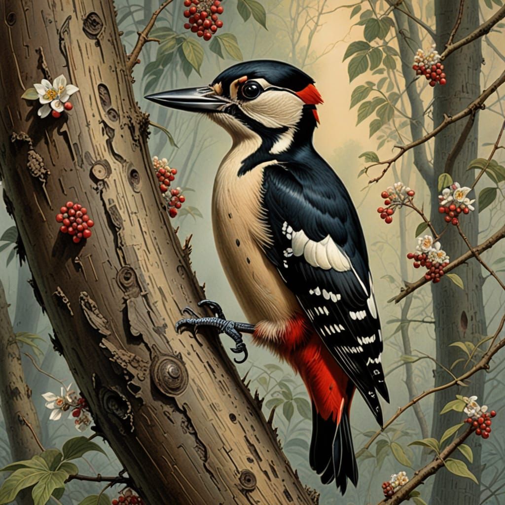 Dendrocopos Major  by @OsirisSonOfGeb