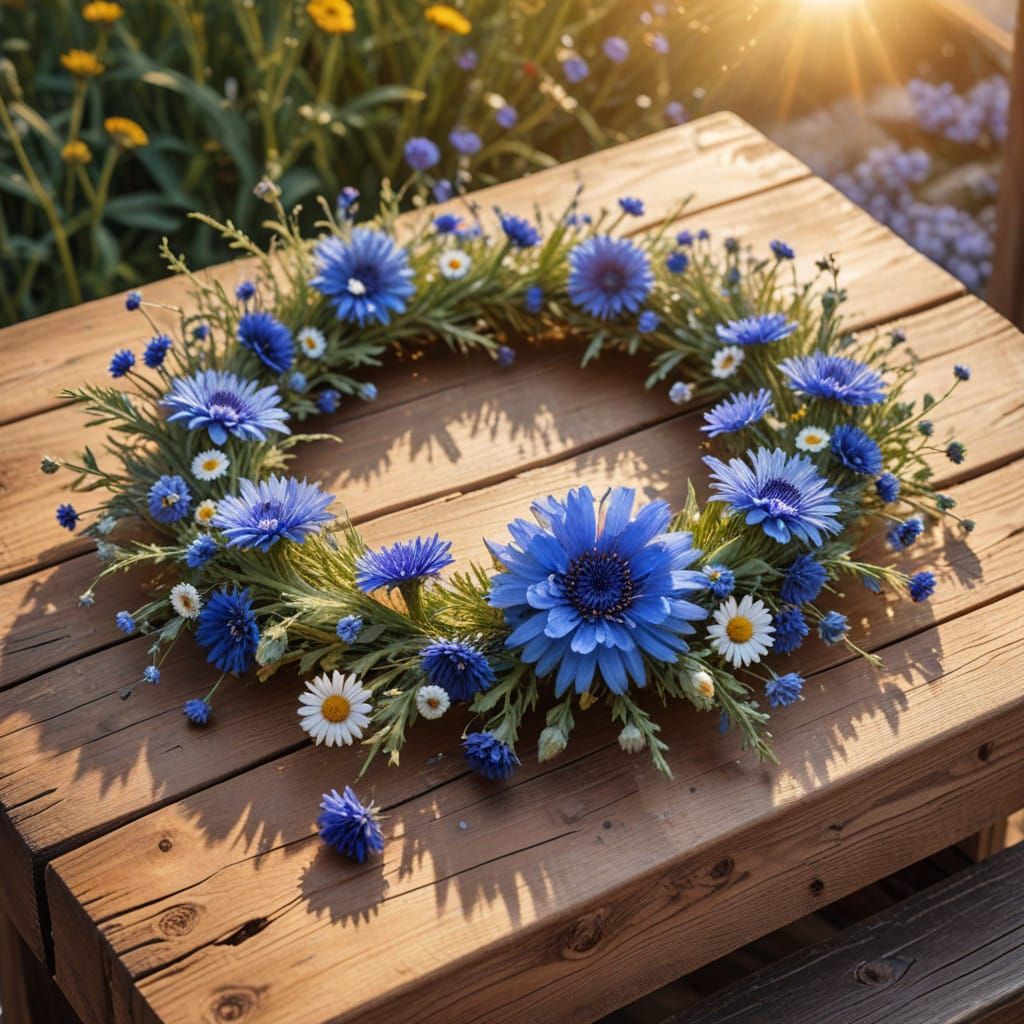 Wreath of wild flowers  by @EllaMoonDesign