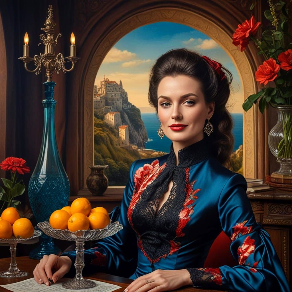 Hyperrealistic Portrait of a Confident and Charismatic Woman